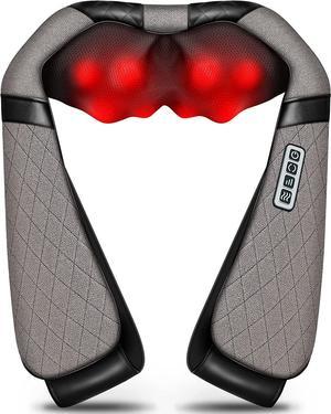 Neck Back Massager, Shiatsu Neck Shoulder Massager with Heat, Electric Neck Massager Pillow 3D Kneading for Neck, Shoulder, Lower Back, Foot, Leg Muscles Pain Relief Relax in Car Office and Home