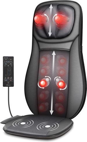 Snailax Cordless Handheld Back Massager with Heat,Deep Tissue Percussion  Massager, 3 Sets of Dual Pivoting Heads,Rechargeable Hand Held Massager for  Neck,Back Shoulder,Calf,Legs 