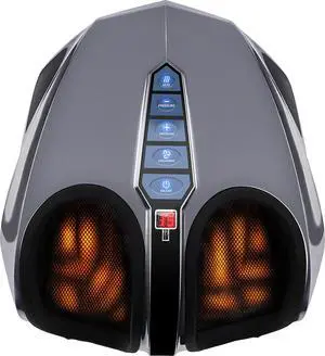 MIKO Foot Massager Machine with Deep-Kneading, Compression, Shiatsu, and Heat for Plantar Fasciitis, Neuropathy, Fits up to Men Size 13