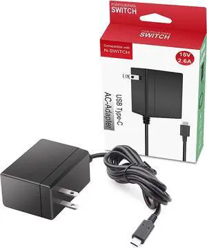 15V 2.6A AC Adapter Replacement for Nin-tendo Switch Game Console Switch Lite, Switch Dock Switch Pro Controller, Wall Charger with 5ft Type C Cable (Support TV Mode/Dock Station)