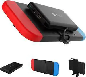 Portable Power Bank Compatible for Nintendo Switch, 10000mAh 5V/3A Flash Rechargeable Extended Battery Backup Charger Case for Smartphone and Switch