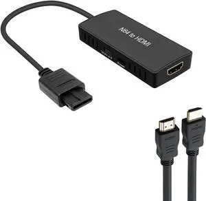 N64 to HDMI Converter Adapter Support 16:9/4:3 Conversion HDMI Link Cable for N64 /SNES/NGC/SFCPlug and Play