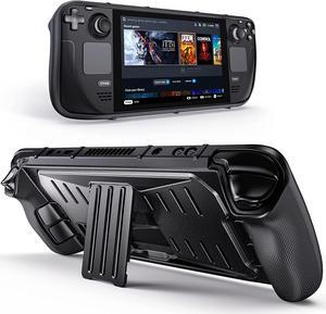 Case for Steam Deck OLED 2023Steam Deck 2021 Impact Resistant Grip Case with Builtin Kickstand Compatible with Valve Steam Deck Console Black