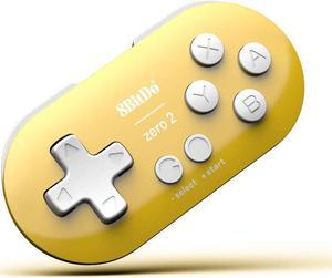 8Bitdo Zero 2 Bluetooth Gamepad Keychain Sized Mini Controller for Switch, Windows, Android, macOS & Raspberry Pi(Yellow Edition)