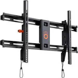 Wall Mount TV Bracket for TVs Up to 90" - Low Profile Design Tilts to Eliminate Glare - Includes Drilling Template & Can Be Leveled After Install - UL Listed for Safety