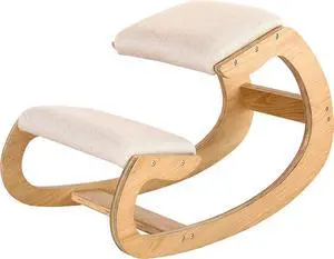 Predawn Ergonomic Kneeling Chair,Rocking Knee Chair Upright Posture Chair for Home Office Meditation Wooden &Linen Cushion-Office Chair for Back Neck Pain Relief &Improving Posture (White Oak) Predawn Ergonomic Kneeling Chair,Rocking Knee Chair Upright Posture Chair for Home Office Meditation Wooden &Linen Cushion-Office Chair for Back Neck Pain Relief &Improving Posture (White Oak)