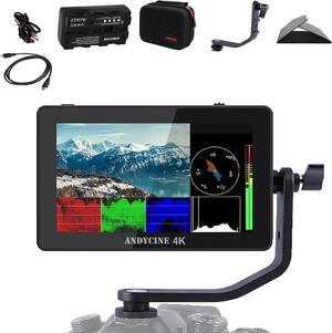 Andycine A6 Plus V2 Touch Camera Monitor Carry Bag+Battery Charger+Battery+Tilt Arm 5.5 Inch 1080P IPS Screen HDMI 4K in&Output Video with 3D LUT Waveform