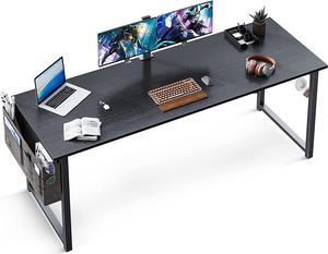 Coleshome 48 Inch Computer Desk, Modern Simple Style Desk for Home Office,  Study Student Writing Desk, Black