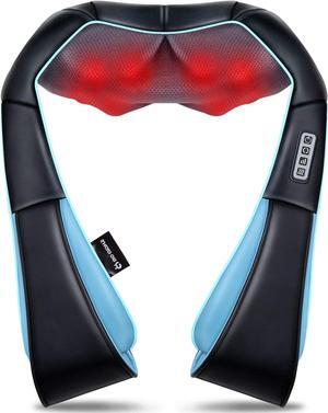 Shiatsu Back Shoulder and Neck Massager with Heat, Electric Deep Tissue 4D Kneading Massage, Best Gifts for Women Men Mom Dad