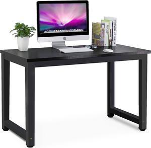 Tribesigns Computer Desk, 47 inch Modern Simple Office Desk Computer Table Study Writing Desk for Home Office, Black