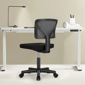 Small Armless Mesh Rolling Office Desk Chair Small Armless Mesh Rolling Office Desk Chair