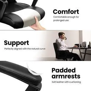 NEO CHAIR Ergonomic Office Chair Desk Chair Mid Back Executive PU Leather Adjustable Computer Desk Gaming Chair Comfortable Padded Arm Lumbar Support Rolling Swivel with Wheels (Jet Black) NEO CHAIR Ergonomic Office Chair Desk Chair Mid Back Executive PU Leather Adjustable Computer Desk Gaming Chair Comfortable Padded Arm Lumbar Support Rolling Swivel with Wheels (Jet Black)