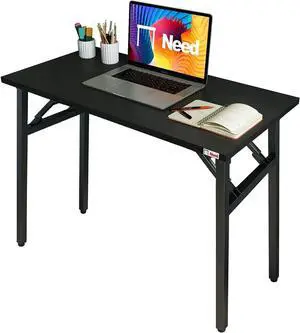 Small Computer Desk 31.5 in Folding Home Office Table Black Small Computer Desk 31.5 in Folding Home Office Table Black