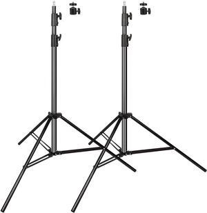 Aluminum Alloy Light Stand 9.5 Feet/2.8m Adjustable Spring Cushioned Photography Tripod Stands for Photo Studio Speedlight Flashes, Ring Light, Photographic Equipments Thickening Flash Stand, 2 Pack