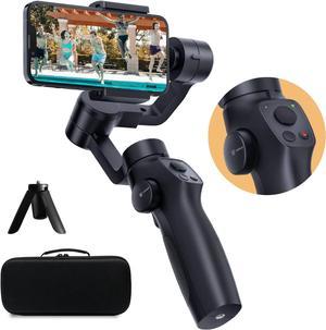 3-Axis Gimbal Stabilizer for iPhone 14 13 12 Pro Max XS X XR Samsung s21 s20 Android Smartphone, Handheld Gimble with Focus Wheel, Phone Stabilizer for Video Recording Vlog - FUNSNAP Capture 2s Combo