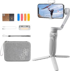 ZHIYUN Smooth Q4 Combo Gimbal Stabilizer, 3-Axis Smartphone Phone Gimbal, Built-in Extension Rod, Foldable and Portable, Android and iPhone Gimbal, Vlogging Stabilizer, TikTok YouTube Video
