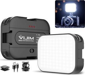 2 Pack VIJIM VL100C Bi-Color LED Video Light on Camera,Mini Rechargeable 2000mAh LED Camera Lights,CRI95+ Dimmable 2500-6500K Ultra Bright Photo and Video Lighting,LED Fill Lamp