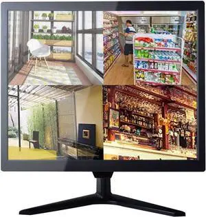 Gadpiparty Cocar CCTV Security Monitor, 19 inch Security Surveillance Monitor for Home Security Systems Surveillance Camera STB PC, 1280x1024 Vesa 10 * 10 Mounting Built-in Speaker, BNC/VGA/HDMI/Audi