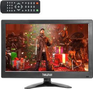 13.3 inch Small PC Monitor Mini Monitor HDMI Monitor 1366x768 LED Monitor Support HDMI VGA AV BNC USB Intput, for Fire Stick, Computer, Kitchen Monitor, Built-in Speaker