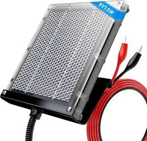 POWOXI 6V 1.5W Deer Feeder Solar Panel Battery Charger IP65 Waterproof | Keep Your Deer Feeder Charged | 95% Clear PC Panel & Fast 6V Charge | Outdoor Waterproof Design | Stainless Bracket & Clip POWOXI 6V 1.5W Deer Feeder Solar Panel Battery Charger IP65 Waterproof | Keep Your Deer Feeder Charged | 95% Clear PC Panel & Fast 6V Charge | Outdoor Waterproof Design | Stainless Bracket & Clip