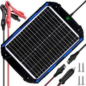 20W 12V Solar Battery Trickle Charger & Maintainer PRO, Built-in ligent MPPT Controller, Waterproof 12 Volt 20 Watt Solar Panel Charging Kits for Car Marine RV Trailer Boat Automotive
