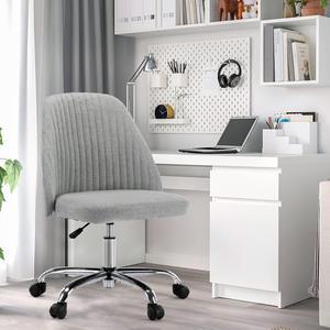 Home Office Desk Chair - Adjustable Rolling Chair, Armless Cute Modern Task Chair for Office, Home, Make Up,Small Space, Bed Room