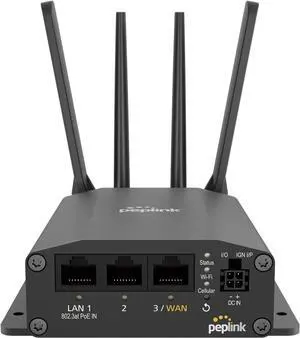 Peplink Cellular Router MAX BR1 Mini - LTE (CAT 7) WiFi Router | LTE Cellular Modem | 3 Ethernet LAN, Built-in WiFi | Redundant SIM Slots, Built-in eSIM | Upgradeable to Dual WAN | VPN capable