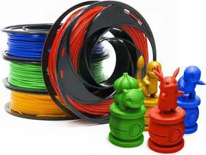 Gizmo Dorks PLA Filament for 3D Printers 1.75mm 200g, 4 Color Pack Multicolor- Blue, Green, Orange, Red