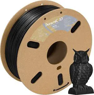 DURAMIC 3D PETG Filament 1.75mm Black, 3D Printing Filament 1kg Spool(2.2lbs), Black Filament 1.75mm Dimensional Accuracy +/- 0.05 mm Non-Tangling Non-Clogging Non-Stringing, Welcome to consult