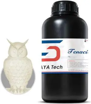 Siraya Tech Tenacious 3D Printer Resin Flexible 405nm UV-Curing Resin with High Impact Resistance Standard Photopolymer Resin for LCD DLP 3D Printing (1000g, Clear)