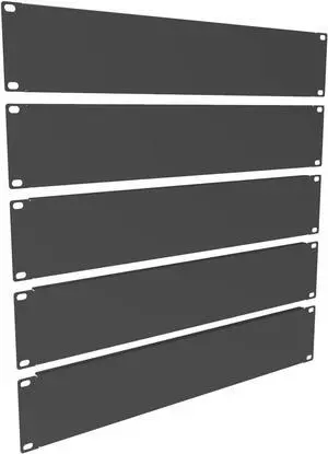 5 Pack of 2U Blank Panel - Metal Server Rack Panel for 19in Server Rack Cabinet or Enclosure, Black (2UBP2PC)
