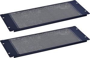 4U Blank Rack Mount Panel Spacer with Venting for 19in Server Rack Enclosure or Network Cabinet  2 Pack, Black
