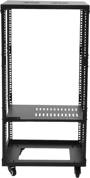 18U Open Frame Server Rack, 4 Post Network Server Rack Free Standing Rolling Network Equipment Stand with Wheels for Networking & AV Gear 18U Open Frame Server Rack, 4 Post Network Server Rack Free Standing Rolling Network Equipment Stand with Wheels for Networking & AV Gear