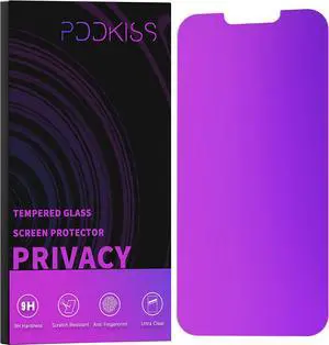 PAPIKISS Compatible for iPhone 13/iPhone 14/iPhone 13 Pro Privacy Screen Protector 6.1 inch Display, Gradient Colorful Anti Spy Blue Light HD Tempered Glass Easy Installation