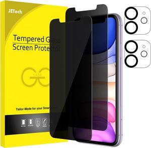 JETech Privacy Screen Protector for iPhone 11 6.1-Inch with Camera Lens Protector, Anti Spy Tempered Glass Film, 2-Pack Each