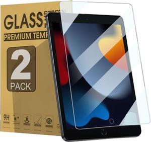 [2Pack] Screen Protector for iPad 9th/8th/7th Generation, iPad 10.2 inch Tempered Glass Screen Protector 2021/2020/2019, 9H Hardness Glass Film for Bubble Free/Case Friendly