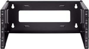 NavePoint 4U Patch Panel Bracket Wall Mount Patch Panel Rack for 19 Networking Equipment  Expandable Mounting Depth 9.5 to 15.5 4U IT Rack 40lbs Weight Capacity