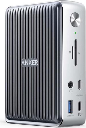 Anker 577 Thunderbolt Docking Station (13-in-1, Thunderbolt 3) for Thunderbolt Laptops, 85W Charging for Laptop, 18W Charging for Phones, 4K Dual Display, 10 Gbps USB-C Data, Ethernet, Audio, SD 4.0