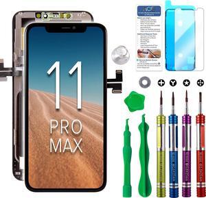 Ace Tech Cellular LCD Screen Replacement Compatible with iPhone 11 Pro Max 6.5 inch (Model A2161, A2220, A2218) 3D Touch Screen Display Digitizer Frame Assembly Repair Kit with Repair Tools