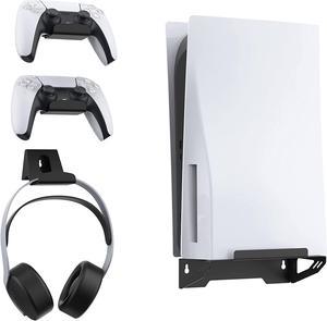 Wall Mount Stand for PS5 VR2 Gaming Accessories, Sturdy Steel Wall Mount  Bracket for PS VR2 Headset, Controllers, Remote and Cable, Game Organizer