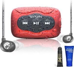 SYRYN Swimbuds Flip Bundle | 8 GB Waterproof Music Player Compatible with iTunes Files (No Apple Music)
