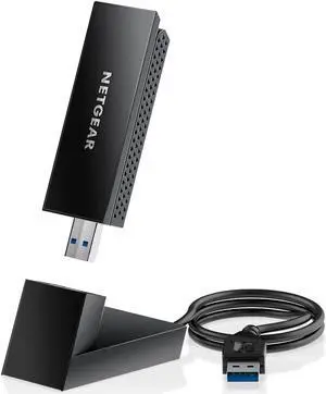 Nighthawk WiFi 6E USB 3.0 Adapter (A8000) - AXE3000 Tri-Band Wireless Gigabit Speed (Up to 3Gbps) - New 6GHz Band  Works with Any WiFi 6 or 6E Router Or Mesh System - for Windows PC