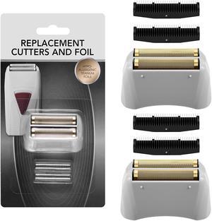 2 Pack Pro Shaver Replacement Foil and Cutters Compatible with Andis ProFoil Lithium foil Shaver, Golden