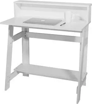 OneSpace Lennox Hutch Computer Desk, No Size, White