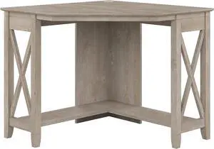 Bush Furniture Key West Small Corner Desk, Washed Gray