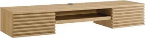Modway Render Mid-Century Modern, Wall Mount Office Desk, Oak Modway Render Mid-Century Modern, Wall Mount Office Desk, Oak