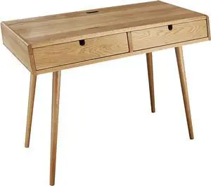 American Trails Freedom Made of Solid American Desk with USB Ports, Natural Oak (New)