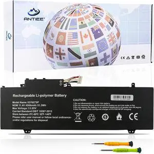 ANTIEE 5376275P Laptop Battery for Gateway GWTN141-10BK GWTN141-4 GWTN156-5BL Gwtn141-4bl GWTN141-2BL GWTN141-5BK GWTN141-4bk GWTN141-5BL NV-509067-3S UTL-509068-3S 11.4V 4500mAh 51.3Wh