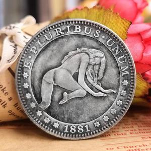 Beauty Girl Collection Coin US Replica Antique Morgan Hobo Coin Lucky Baby Commemorative Badge