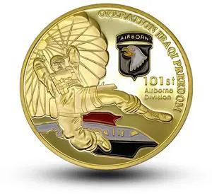 101st Airborne Division Challenge Coin Metal Coins Military Collectible for Men Gift